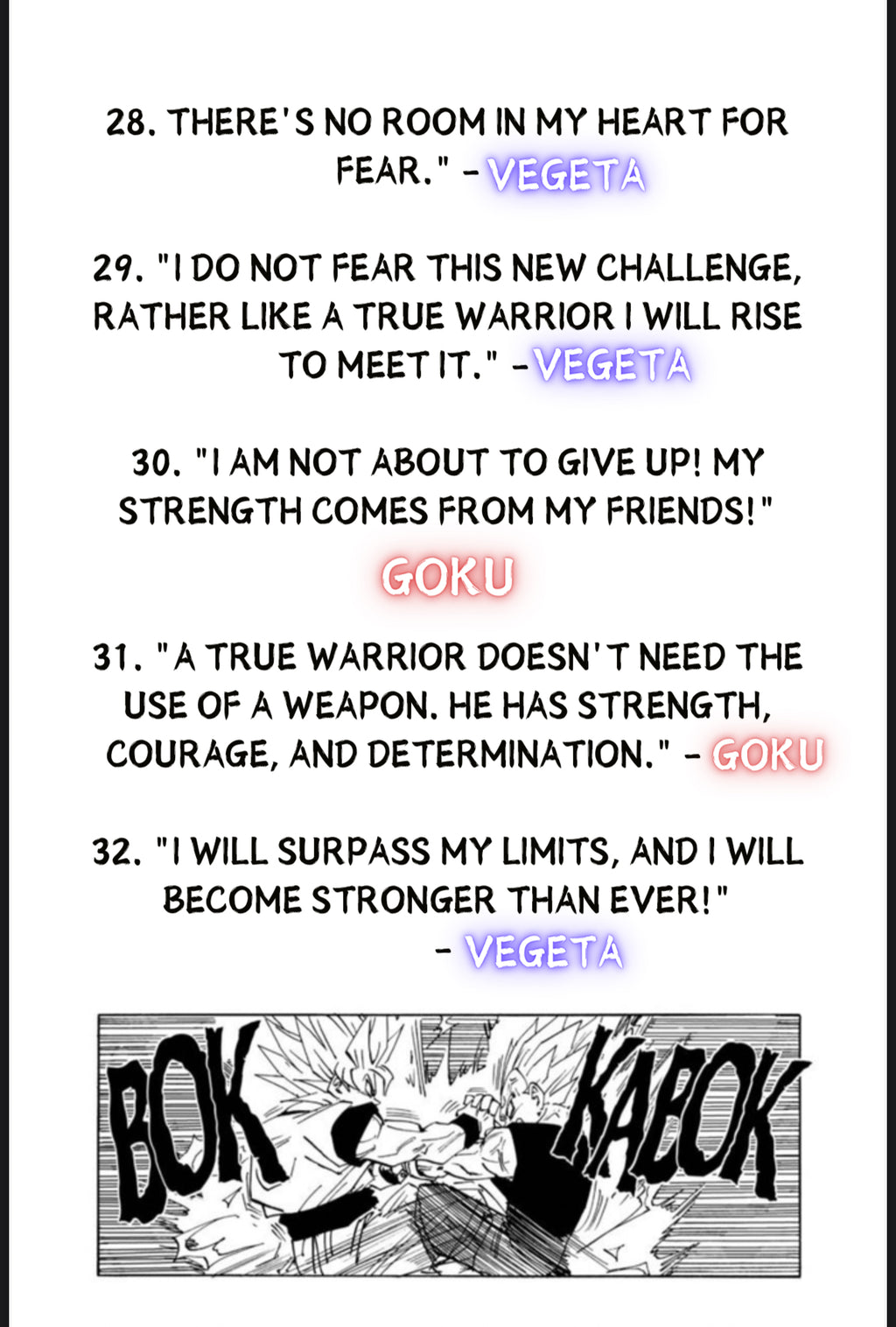 Dragonball Z Motivational Quotes E-Book